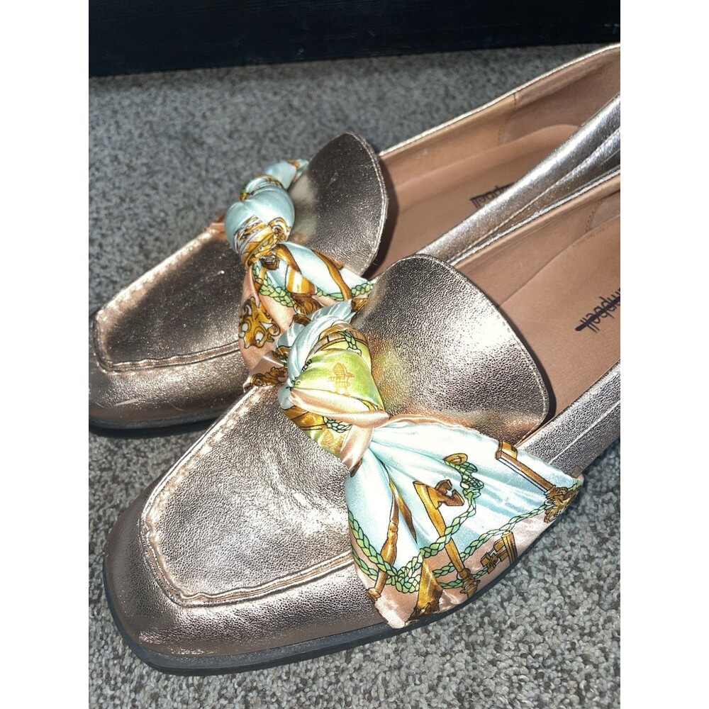 Jeffrey Campbell Rose Gold Sable Scarf Loafer Rose Gold Womens 10 Coquette - Picture 3 of 6
